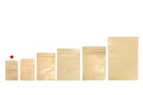 Qese kraft tip Doy Pack 90×30×140 mm, me mbyllje “zip” dhe dritare transparente, me veshje të brendshme dhe të jashtme transparente, me mundësi vulosjeje me ngjitje termike – 100 copë. Qese kraft tip Doy Pack 90×30×140 mm, me mbyllje “zip” dhe dritare transparente, me veshje të brendshme dhe të jashtme transparente, me mundësi vulosjeje me ngjitje termike – 100 copë.-imazh_grup