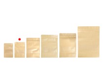 Doypack 100x30x150 m stand-up pouch kraft with a zipper, window, a transparent inside and outside layer, also heat sealablem - 100 pcs Doypack 100x30x150 m stand-up pouch kraft with a zipper, window, a transparent inside and outside layer, also heat sealablem - 100 pcs-image_group