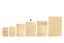 Qese kraft tip Doy Pack 160x40x220 mm, me mbyllje “zip” dhe dritare transparente, me veshje të brendshme dhe të jashtme transparente, me mundësi vulosjeje me ngjitje termike – 100 copë. Qese kraft tip Doy Pack 160x40x220 mm, me mbyllje “zip” dhe dritare transparente, me veshje të brendshme dhe të jashtme transparente, me mundësi vulosjeje me ngjitje termike – 100 copë.-imazh_grup