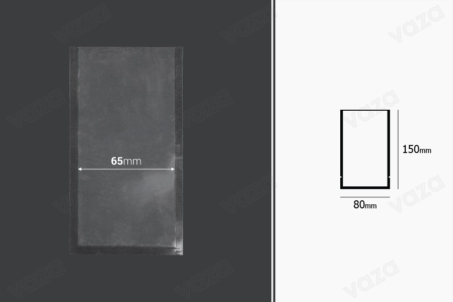 Buste sottovuoto per conservazione - confezionamento alimenti e altri prodotti 80x150 mm - 100 pz Buste sottovuoto per conservazione - confezionamento alimenti e altri prodotti 80x150 mm - 100 pz-εικόνα_διαστάσεις