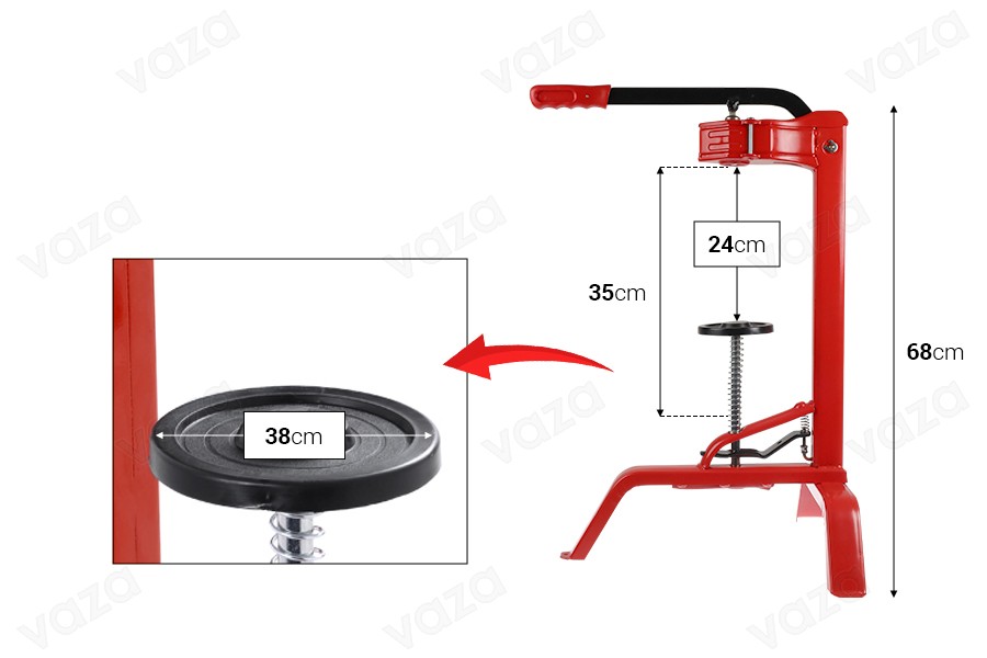 Korkschließmaschine für Weinflaschen Korkschließmaschine für Weinflaschen-εικόνα_διαστάσεις