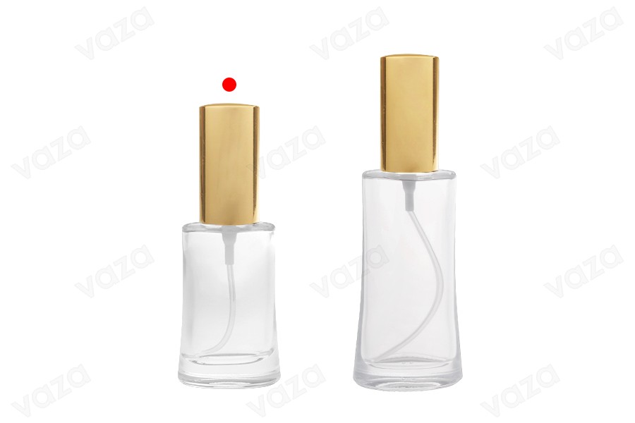Shishe qelqi ovale 30ml (18/415) me sprej ngjyrë ari për parfume - (porosi minimale: 1 kuti)      -imazh_grup