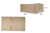 Kuti kartoni 44x29x15 cm ngjyrë kafe me 3 fletë (Nr. 22) - 20 copë Kuti kartoni 44x29x15 cm ngjyrë kafe me 3 fletë (Nr. 22) - 20 copë -imazh_dimensione
