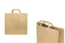 Paper bag with flat handle in earthy color and dimensions 320x170x310 mm Paper bag with flat handle in earthy color and dimensions 320x170x310 mm-image_product