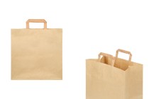 Paper bag with flat handle in earthy color and dimensions 330x200x330 mm Paper bag with flat handle in earthy color and dimensions 330x200x330 mm-εικόνα_προϊοντική