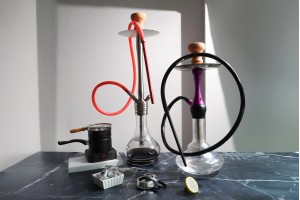 Narguilé de 54 cm avec base en verre-εικόνα_σύνθεση