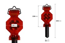 Warnlampe mit integriertem Sonnenkollektor-bildabmessungen