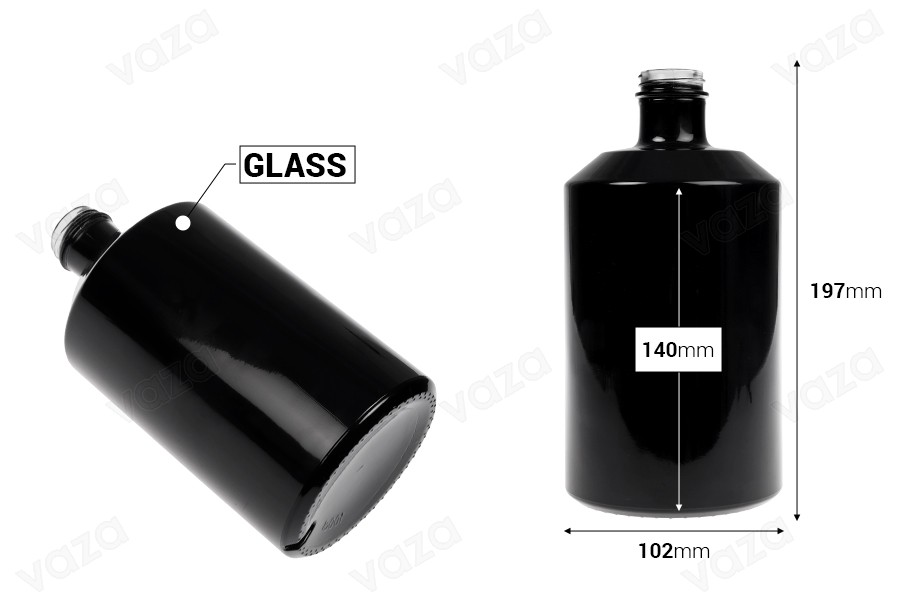 Bouteille cylindrique en verre de 1000 ml-εικόνα_διαστάσεις