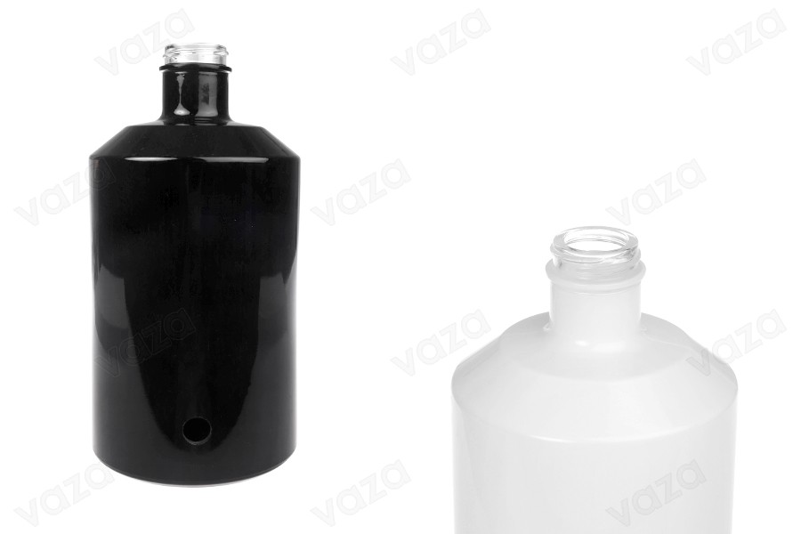 1000 ml glass bottle for perfumes in white or black with a tap holder *(choose the tap from the accompanying items) 1000 ml glass bottle for perfumes in white or black with a tap holder *(choose the tap from the accompanying items)-image_product