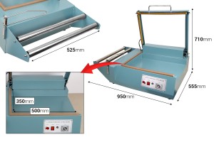 Makinë mbyllëse dhe izoluese me nxehtësi-bildabmessungen