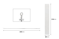 Ersatztuch 325x40 mm und Draht 330 x 2 mm für Handschweißgerät-bildabmessungen