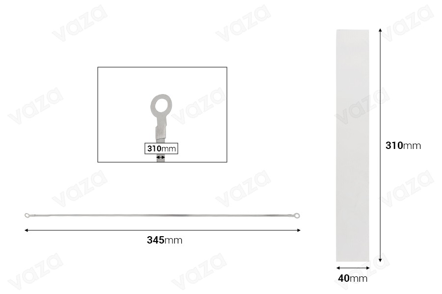 Ανταλλακτικό πανί 310x40 mm και σύρμα 345x2 mm για θερμοκολλητικό χειρός Ανταλλακτικό πανί 310x40 mm και σύρμα 345x2 mm για θερμοκολλητικό χειρός-εικόνα_διαστάσεις