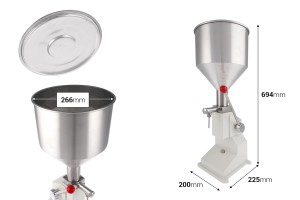 Machine de remplissage manuelle pour crèmes et liquides visqueux (100 ml)-εικόνα_διαστάσεις