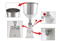 Machine de remplissage manuelle pour crèmes et liquides visqueux (100 ml)-photo_groupe