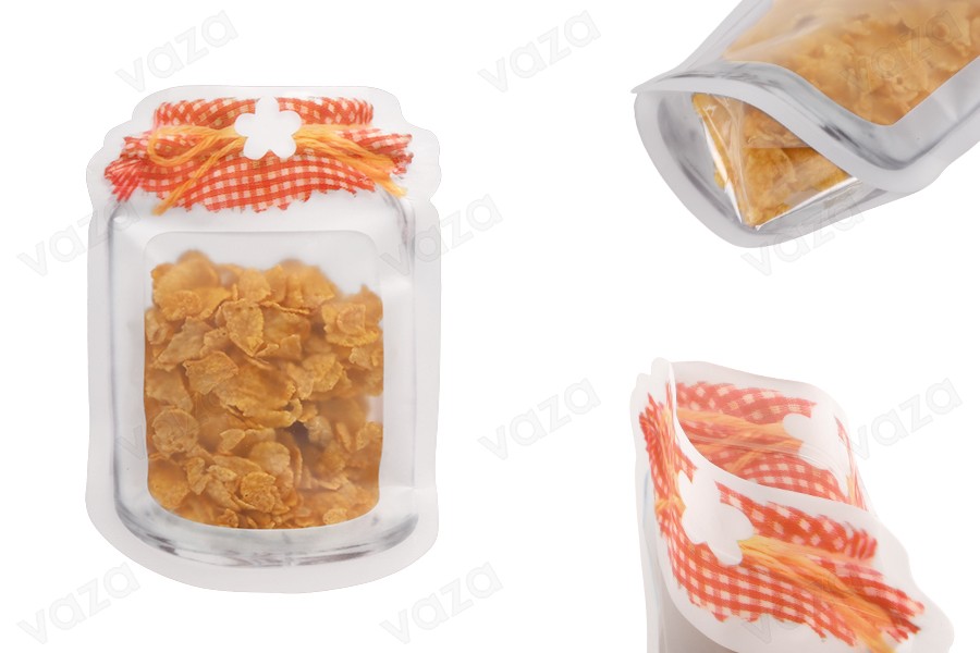 Σακουλάκια τύπου Doy Pack σε σχήμα βάζου 105x30x154 mm με κλείσιμο "zip" - 50 τμχ Σακουλάκια τύπου Doy Pack σε σχήμα βάζου 105x30x154 mm με κλείσιμο "zip" - 50 τμχ-εικόνα_προϊοντική