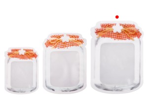 Sachets de type Doypack en forme de bocal 165 x 43 x 243 mm avec fermeture zip - 50 pcs-photo_groupe
