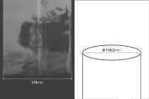 Heat shrinkable capsule width 173 mm - in running meter (Φ 110.2 mm)