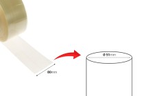 Capsule thermorétractable largeur 80 mm - au mètre linéaire (Φ 51 mm)-photo_dimensions