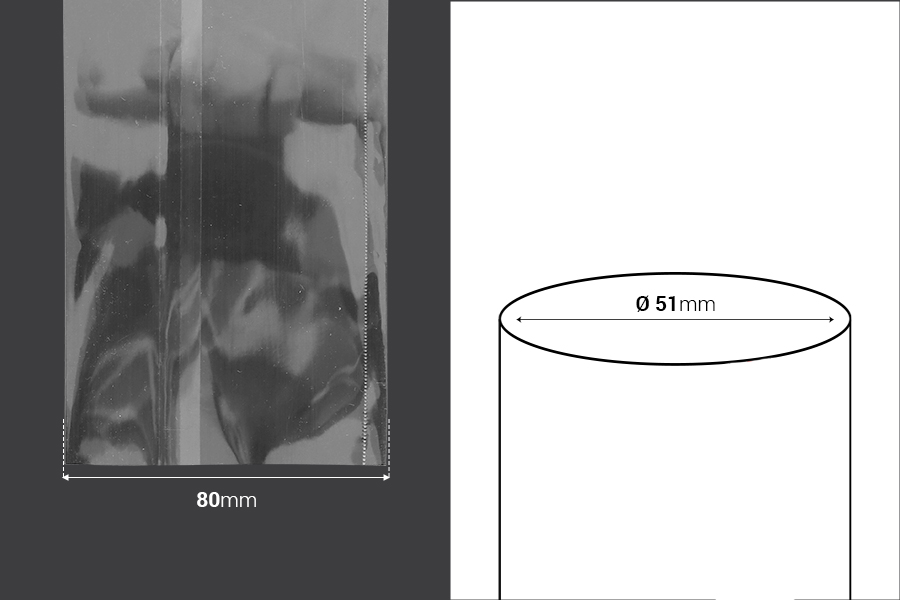 Καψύλιο θερμοσυρρικνούμενο πλάτους 80 mm με εγκοπή - σε τρεχούμενο μέτρο (Φ 51 mm) Καψύλιο θερμοσυρρικνούμενο πλάτους 80 mm με εγκοπή - σε τρεχούμενο μέτρο (Φ 51 mm)