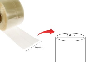 Capsule thermorétractable largeur 130 mm - au mètre linéaire (Φ 82 mm)-εικόνα_διαστάσεις