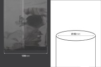 Capsula termoretraibile larghezza 130 mm - in metro lineare (Φ 82 mm)