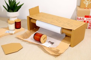 Box honeycomb wrap paper dispenser (double paper)-bildgruppe