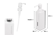 Wall-mounted liquid soap dispenser 230 ml in white Wall-mounted liquid soap dispenser 230 ml in white-εικόνα_διαστάσεις