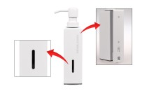 Wall-mounted liquid soap dispenser 230 ml in white Wall-mounted liquid soap dispenser 230 ml in white-