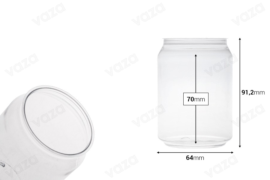 Bouteille en plastique transparent (PET) de 250 ml sans bouchon - 200 pièces Bouteille en plastique transparent (PET) de 250 ml sans bouchon - 200 pièces-photo_dimensions
