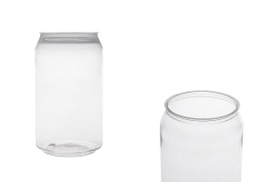 Canette en plastique transparente (PET) 330 ml (courte) sans bouchon - 200 pièces-εικόνα_προϊοντική