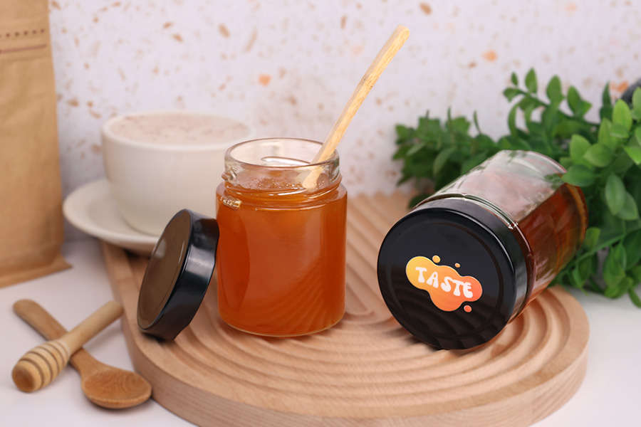 Vaso cilindrico in vetro da 380 ml con coperchio nero T.O 70 DEEP-gruppo_immagini