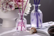 Γυάλινο διακοσμητικό μπουκάλι 120 ml κατάλληλο για αρωματικό χώρου-εικόνα_σύνθεση