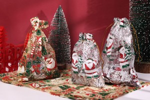 Weihnachtlicher weißer Organzabeutel 130x180mm - 50 Stk-εικόνα_σύνθεση