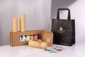 Sac cadeau en papier 180x110x200 mm de couleur noire avec poignée - 12 pcs-εικόνα_σύνθεση