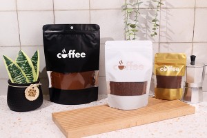 Aluminium Doypack Standbodenbeutel 140x40x200 mm, mit Zipperverschluss, Fenster und heißsiegelbar - 100 Stück-εικόνα_σύνθεση