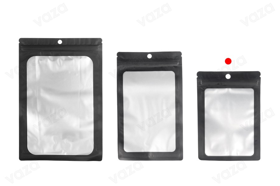 Σακουλάκια αλουμινίου με κλείσιμο "zip" 100x145 mm, με διάφανη μπροστά πλευρά και δυνατότητα σφράγισης με θερμοκόλληση - 100 τμχ Σακουλάκια αλουμινίου με κλείσιμο "zip" 100x145 mm, με διάφανη μπροστά πλευρά και δυνατότητα σφράγισης με θερμοκόλληση - 100 τμχ-εικόνα_σύνθεση