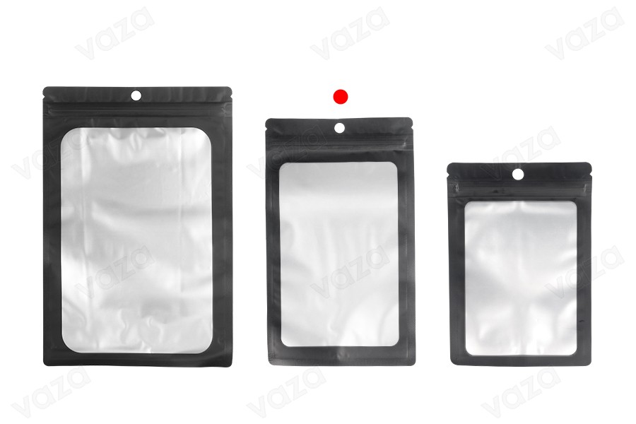 Σακουλάκια αλουμινίου με κλείσιμο "zip" 120x200 mm, με διάφανη μπροστά πλευρά και δυνατότητα σφράγισης με θερμοκόλληση - 100 τμχ Σακουλάκια αλουμινίου με κλείσιμο "zip" 120x200 mm, με διάφανη μπροστά πλευρά και δυνατότητα σφράγισης με θερμοκόλληση - 100 τμχ -εικόνα_σύνθεση