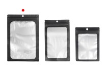 Aluminiumbeutel mit "Zip"-Verschluss 155x235 mm, mit transparenter Vorderseite und Möglichkeit zum Verschließen mit Heißsiegelung - 100 Stück Aluminiumbeutel mit "Zip"-Verschluss 155x235 mm, mit transparenter Vorderseite und Möglichkeit zum Verschließen mit Heißsiegelung - 100 Stück