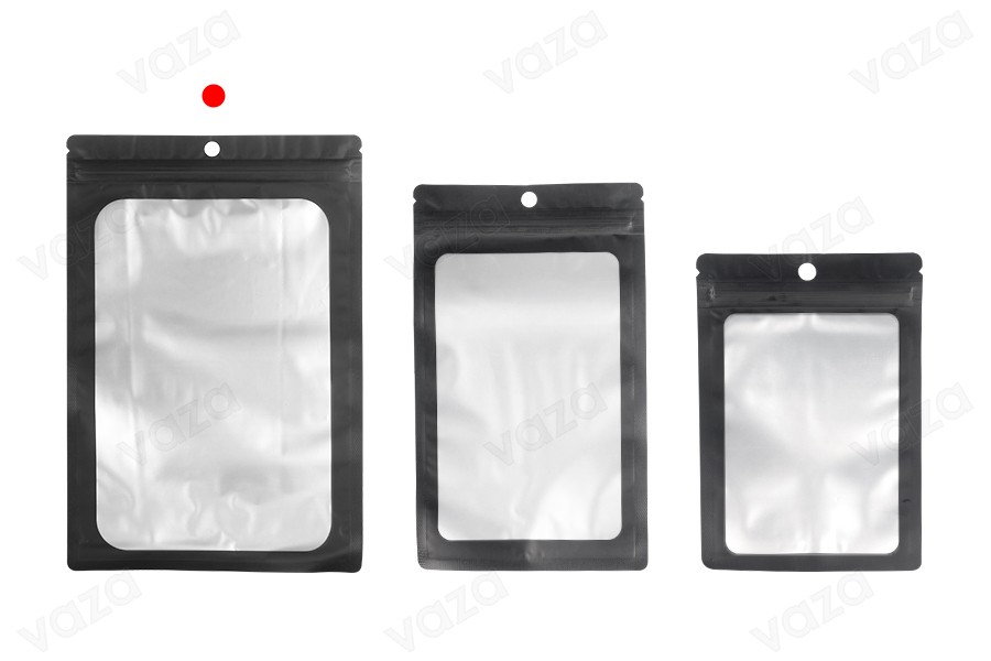 Σακουλάκια αλουμινίου με κλείσιμο "zip" 155x235 mm, με διάφανη μπροστά πλευρά και δυνατότητα σφράγισης με θερμοκόλληση - 100 τμχ Σακουλάκια αλουμινίου με κλείσιμο "zip" 155x235 mm, με διάφανη μπροστά πλευρά και δυνατότητα σφράγισης με θερμοκόλληση - 100 τμχ-εικόνα_σύνθεση