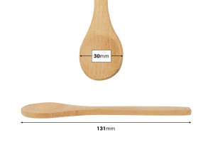 Cuillères bambou 131 mm – lot de 25 pièces-εικόνα_διαστάσεις