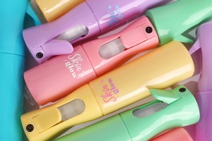 Shishe spreji 300 ml, plastike që mund të rimbushet në ngjyra të ndryshme    -εικόνα_σύνθεση