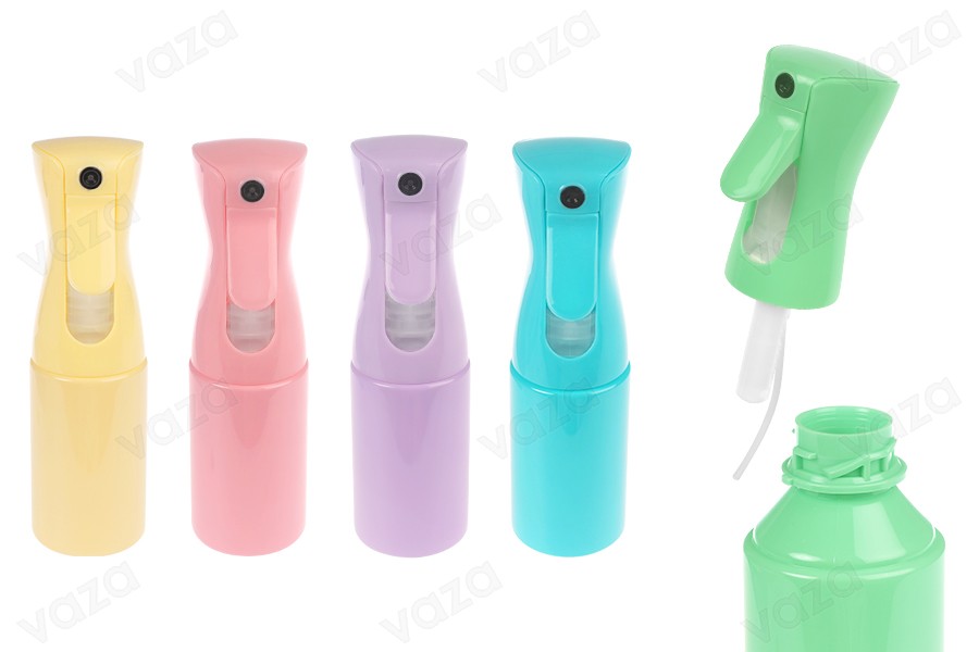 Μπουκάλι ψεκασμού 200 ml, πλαστικό και επαναγεμιζόμενο σε διάφορα χρώματα-εικόνα_προϊοντική