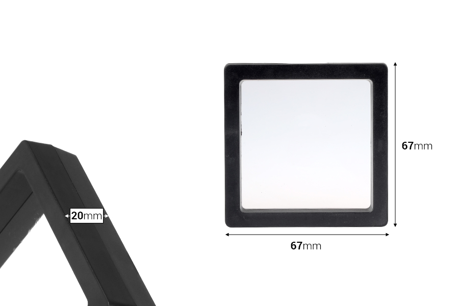Πλαστικό κουτί προβολής προϊόντων 67x20x67 mm με μεμβράνη - 10 τμχ Πλαστικό κουτί προβολής προϊόντων 67x20x67 mm με μεμβράνη - 10 τμχ