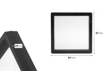 Πλαστικό κουτί προβολής προϊόντων 87x20x87 mm με μεμβράνη - 10 τμχ Πλαστικό κουτί προβολής προϊόντων 87x20x87 mm με μεμβράνη - 10 τμχ