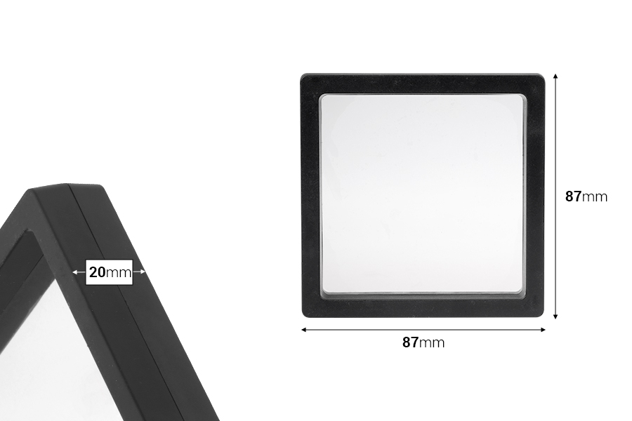 Πλαστικό κουτί προβολής προϊόντων 87x20x87 mm με μεμβράνη - 10 τμχ Πλαστικό κουτί προβολής προϊόντων 87x20x87 mm με μεμβράνη - 10 τμχ