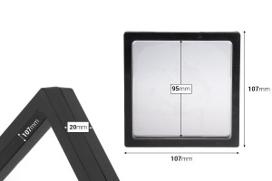 Kunststoff-Produktdisplaybox 107x20x107 mm mit Folie - 10 Stück-2
