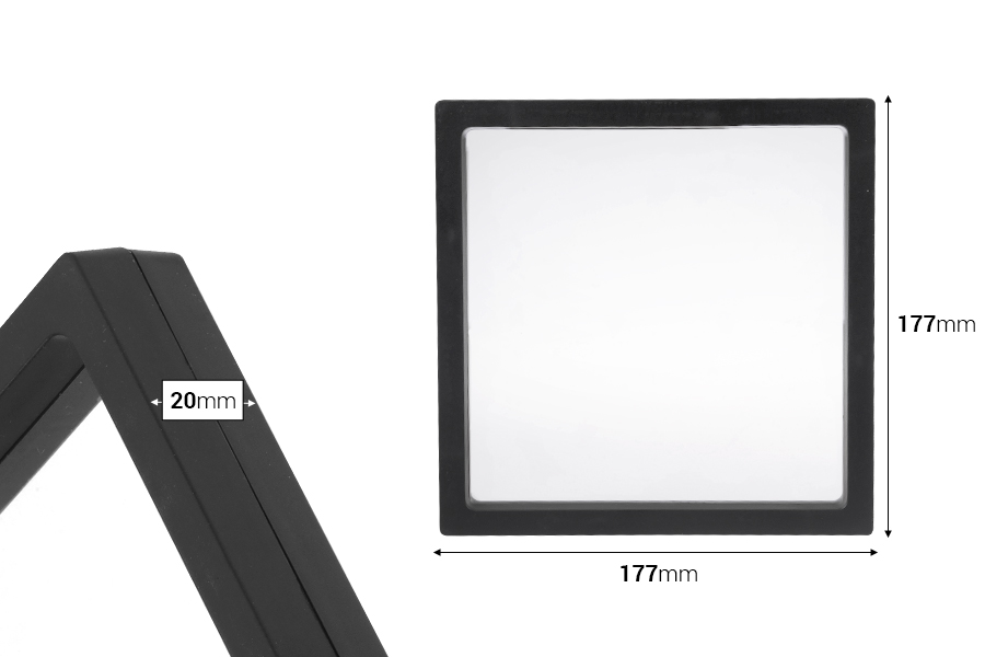 Πλαστικό κουτί προβολής προϊόντων 177x20x177 mm με μεμβράνη - 10 τμχ Πλαστικό κουτί προβολής προϊόντων 177x20x177 mm με μεμβράνη - 10 τμχ