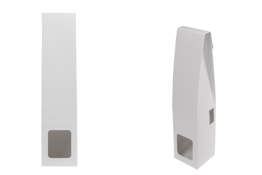 Boîte en carton blanc 60x60x260 mm pour flacons de parfum d'ambiance avec support pour bâtonnets - 20 pièces Boîte en carton blanc 60x60x260 mm pour flacons de parfum d'ambiance avec support pour bâtonnets - 20 pièces
