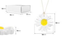 Γύψινο κρεμαστό αρωματικό χώρου σε σχέδιο μαργαρίτα 58x10 mm σε ατομικό χάρτινο κουτάκι-εικόνα_διαστάσεις