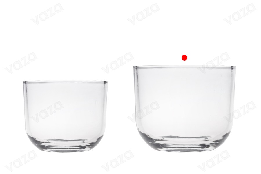 Pot décoratif en verre transparent 121x130 mm pour bougie Pot décoratif en verre transparent 121x130 mm pour bougie-photo_groupe